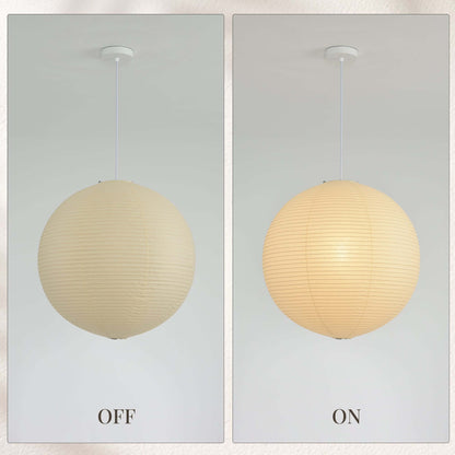 Suspension globe en papier washi