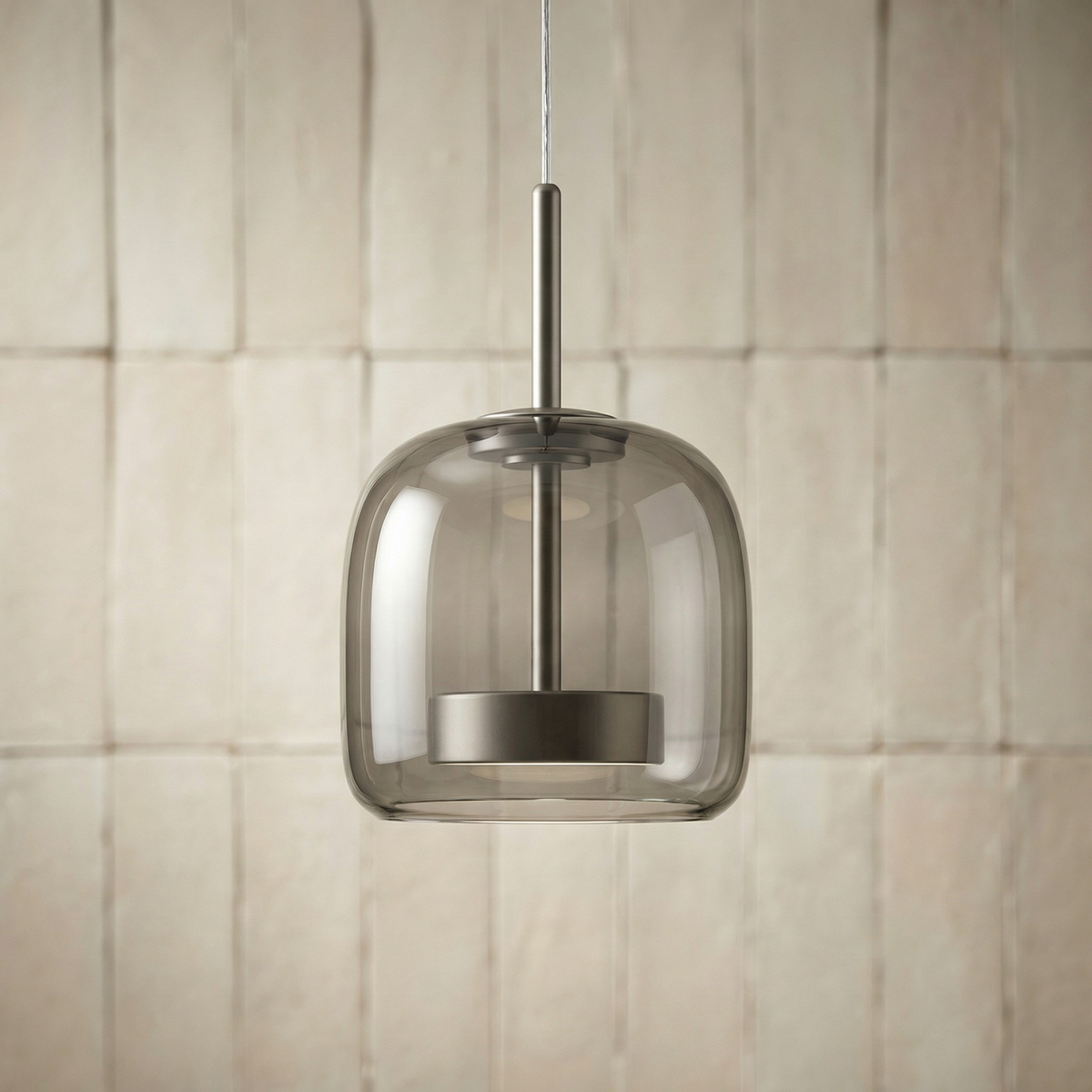 Suspension en verre teinté nordique Lumira