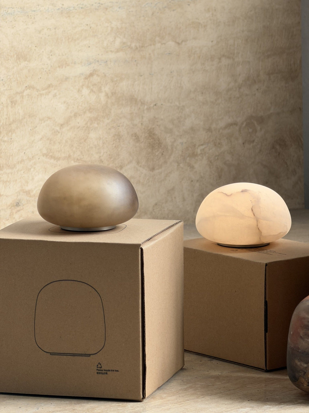 Lampe de table minimaliste en albâtre Alvane
