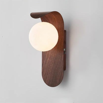 Applique murale globe minimaliste en bois Velmara