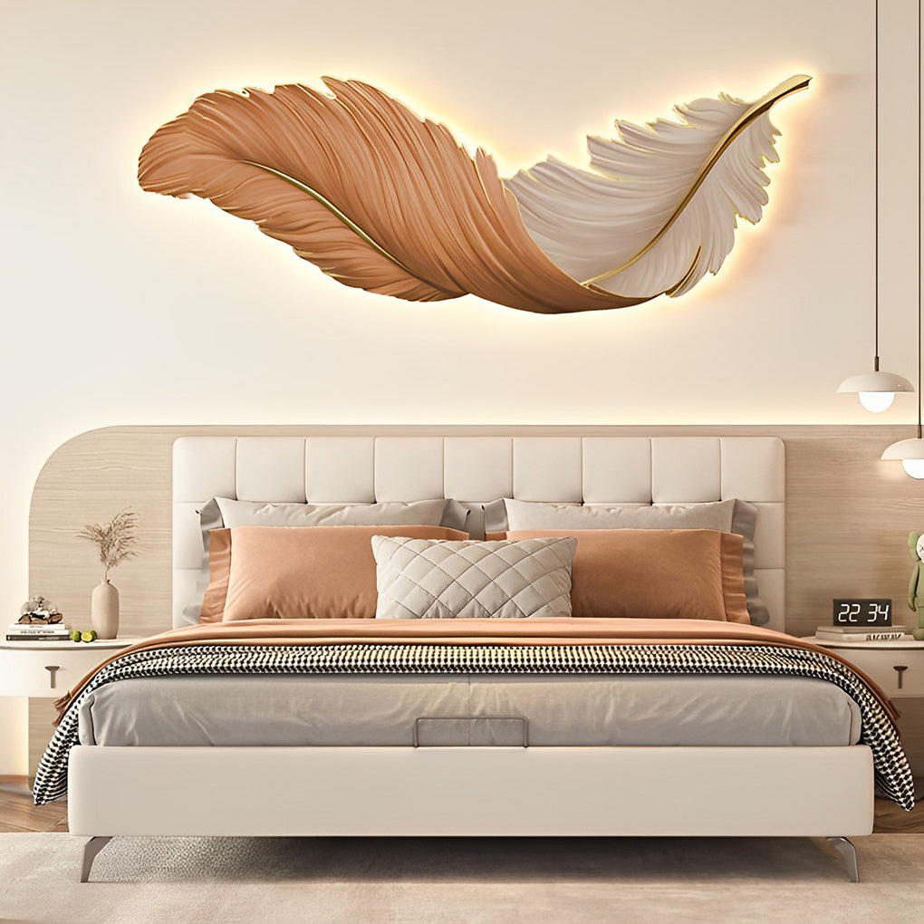 Applique murale LED Plume sculptée
