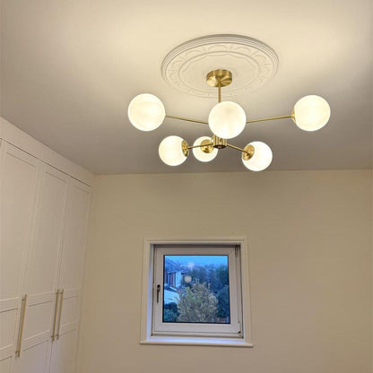 Lustre sphérique Spunik en opale