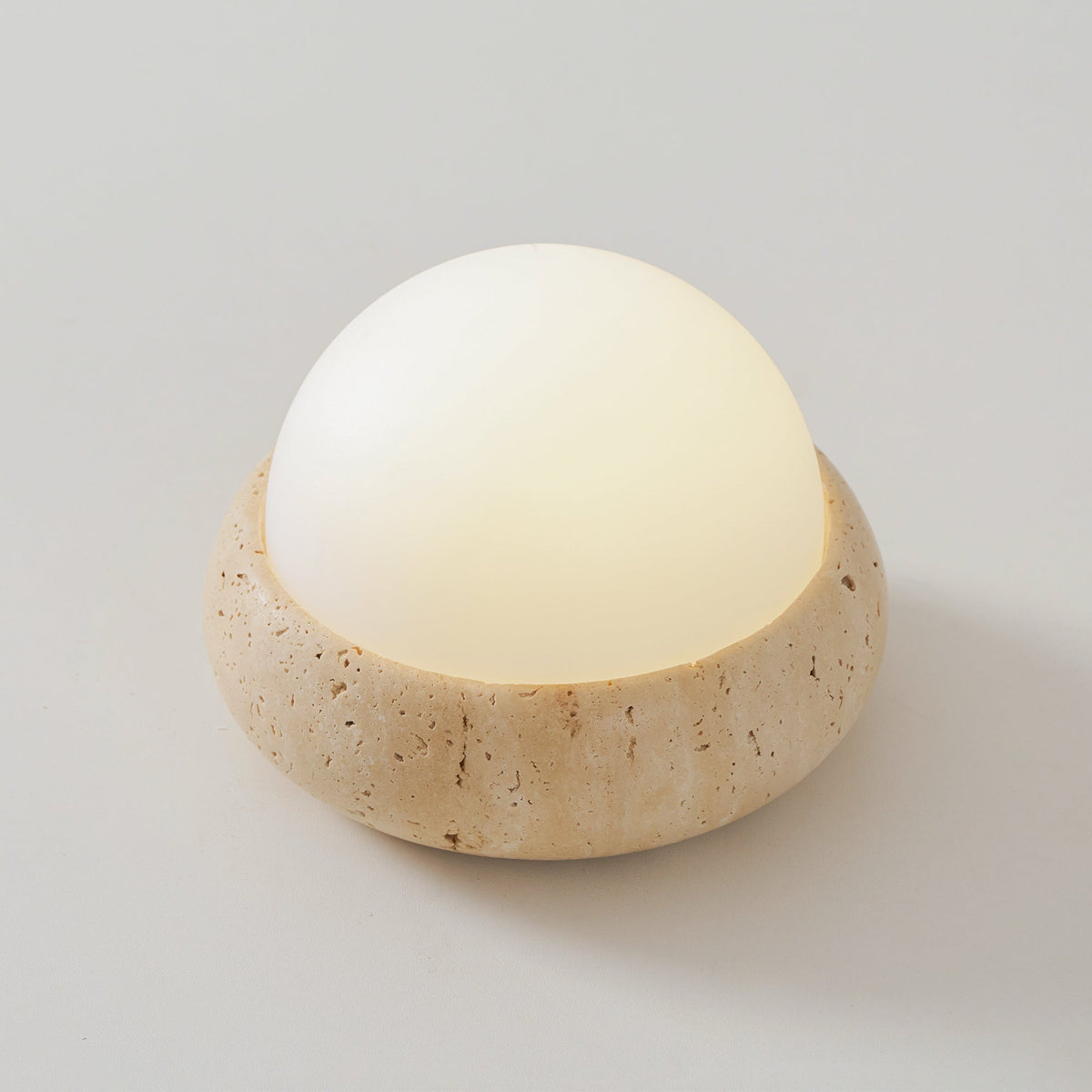 Lampe de table Wabi-Sabi en travertin Orlando