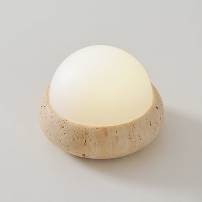 Lampe de table Wabi-Sabi en travertin Orlando