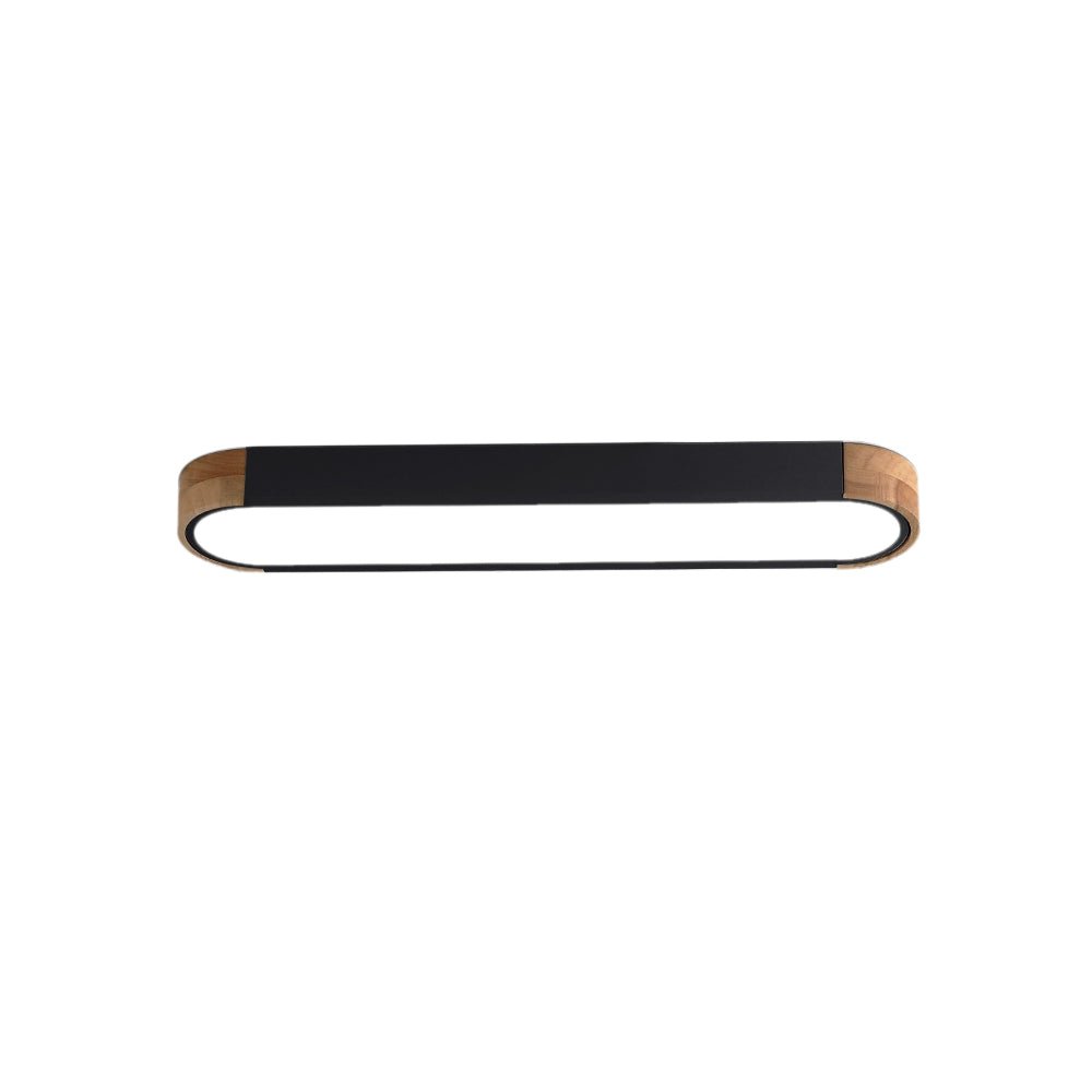 Plafonnier LED ovale en bois minimaliste Ovalyn