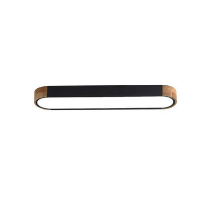 Plafonnier LED ovale en bois minimaliste Ovalyn