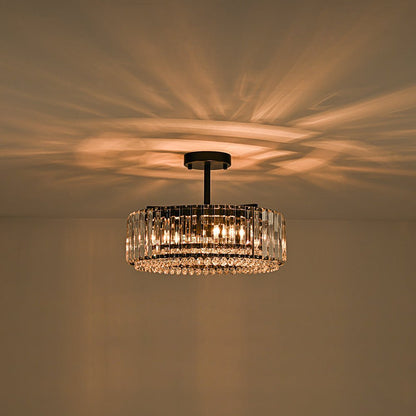 Plafonnier glamour en cristal sculpté