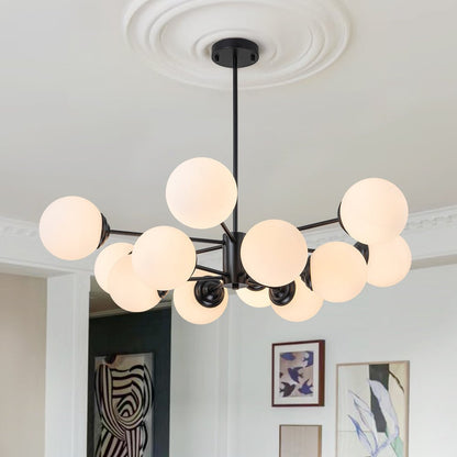 Lustre sphérique Spunik en opale