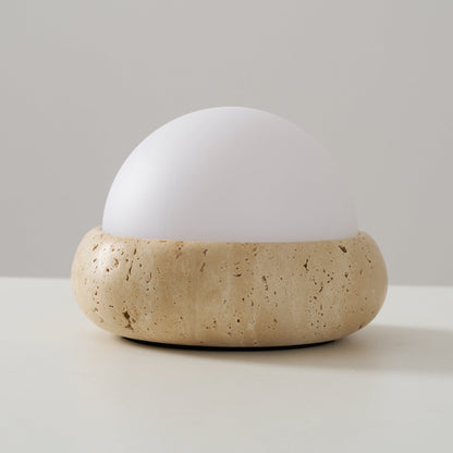 Lampe de table Wabi-Sabi en travertin Orlando