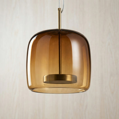 Suspension tambour en verre teinté
