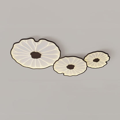 Plafonnier effet grain de bois Waterlily