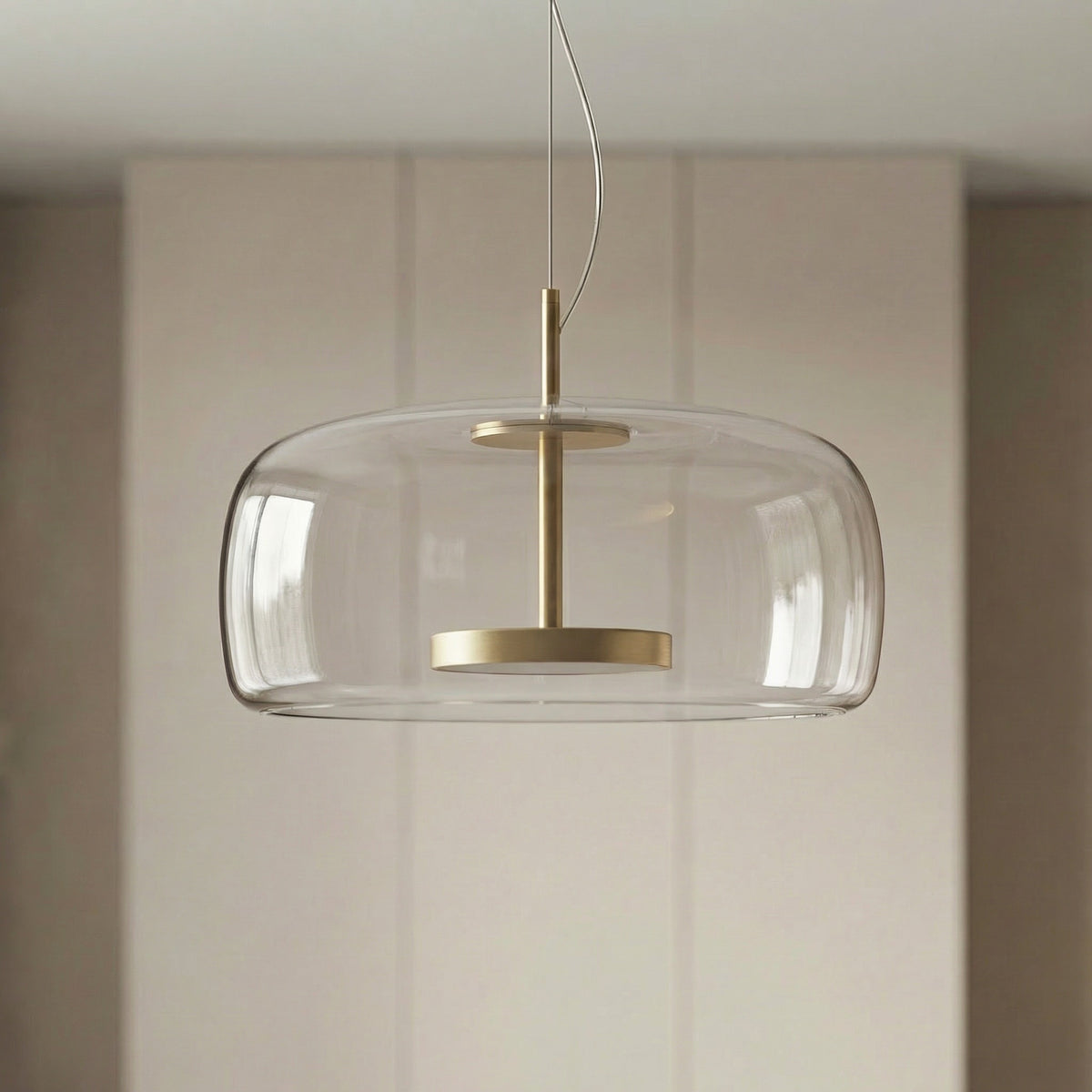 Suspension tambour en verre teinté
