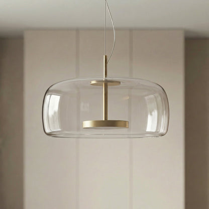 Suspension tambour en verre teinté