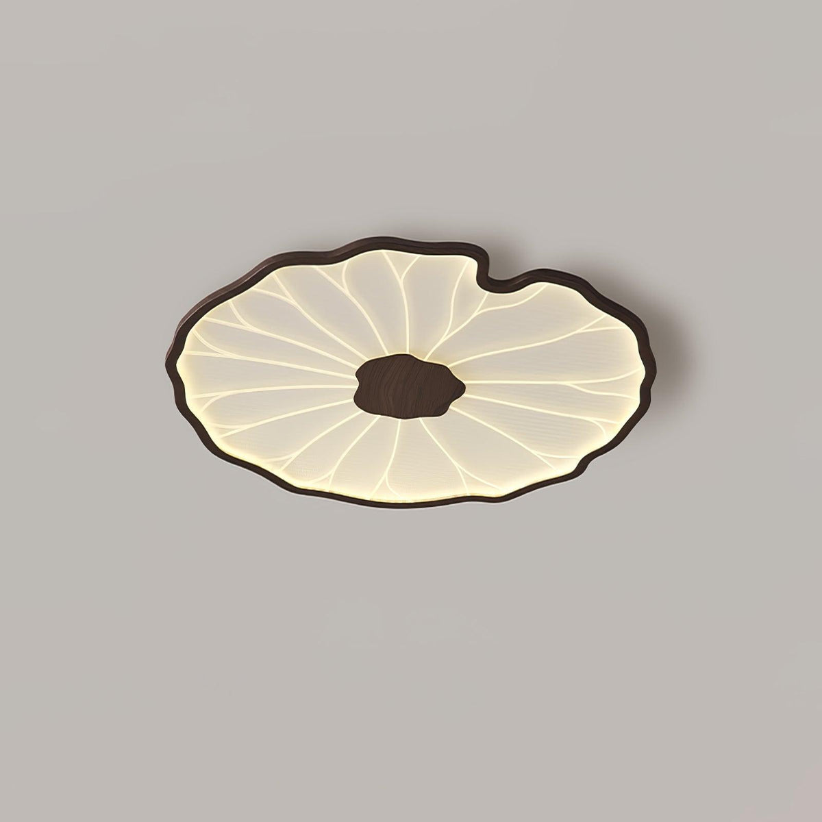 Plafonnier effet grain de bois Waterlily