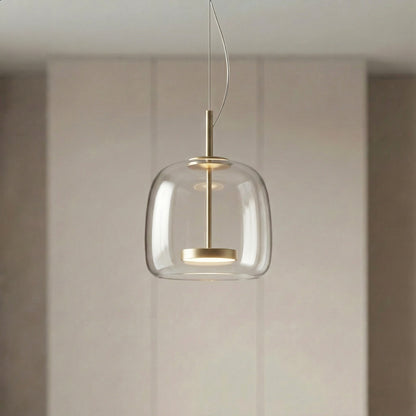 Suspension tambour en verre teinté