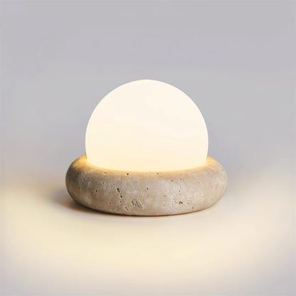 Lampe de table Wabi-Sabi en travertin Orlando