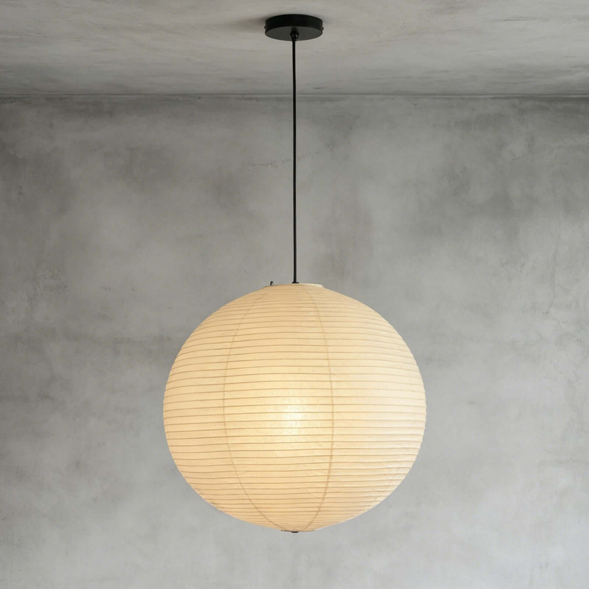 Suspension globe en papier washi