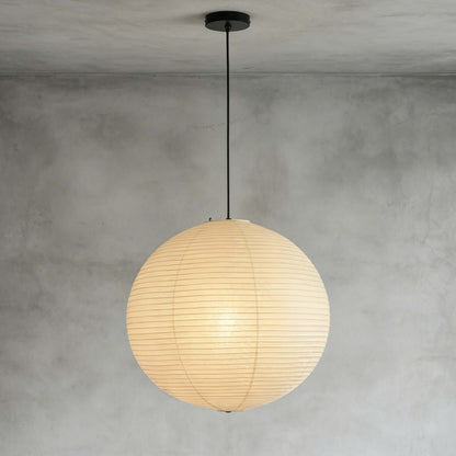 Suspension globe en papier washi