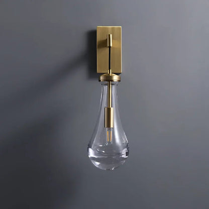 Applique murale en verre en forme de goutte d’eau