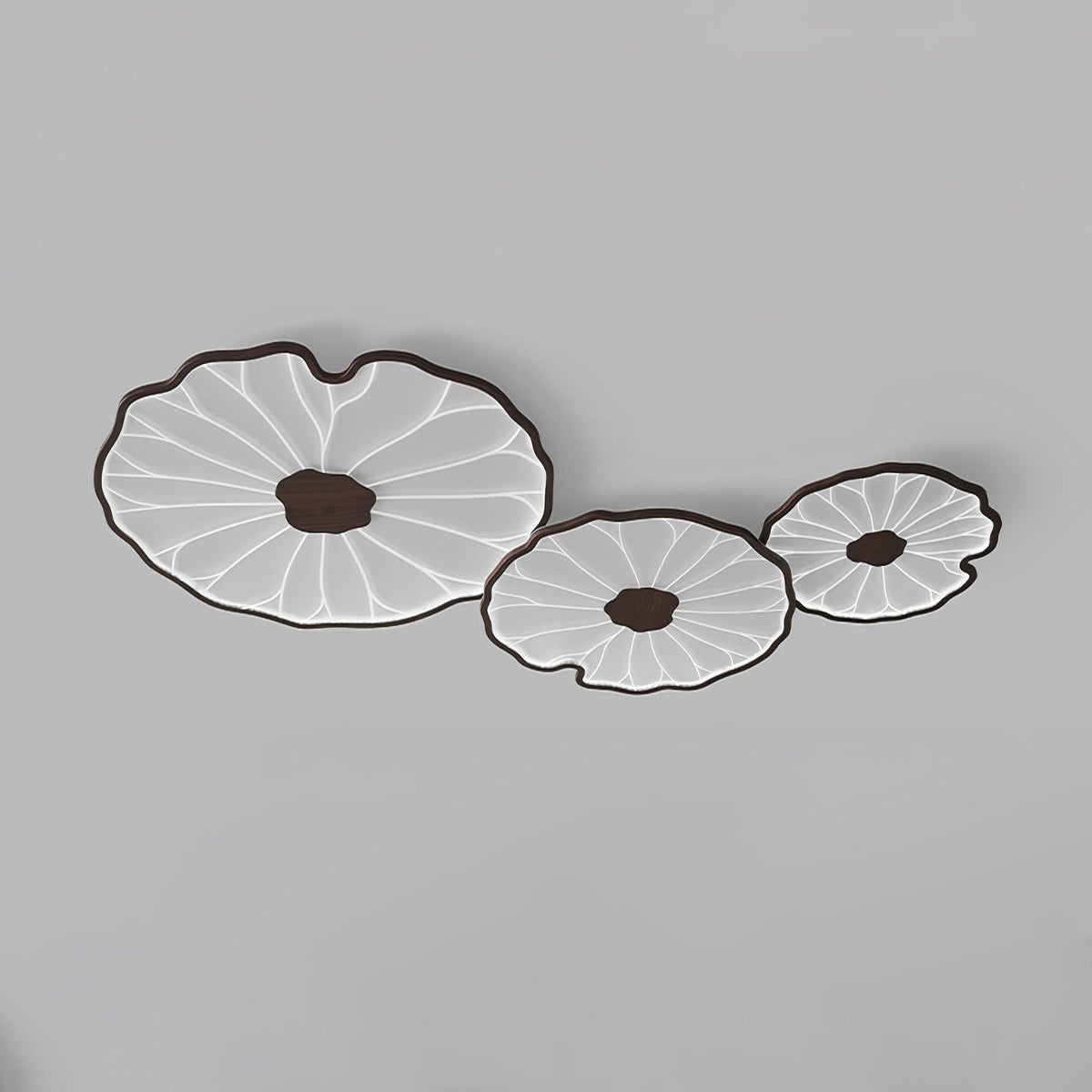 Plafonnier effet grain de bois Waterlily