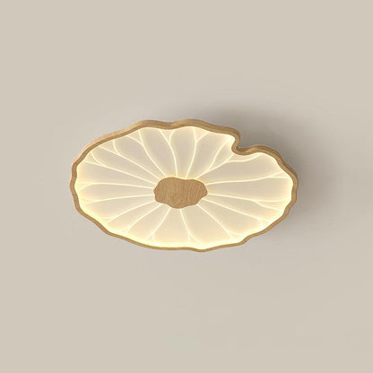 Plafonnier effet grain de bois Waterlily