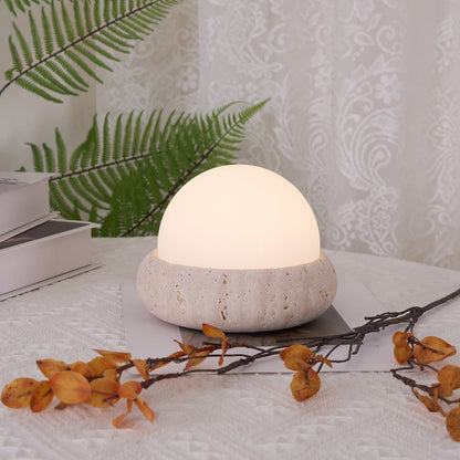 Lampe de table Wabi-Sabi en travertin Orlando