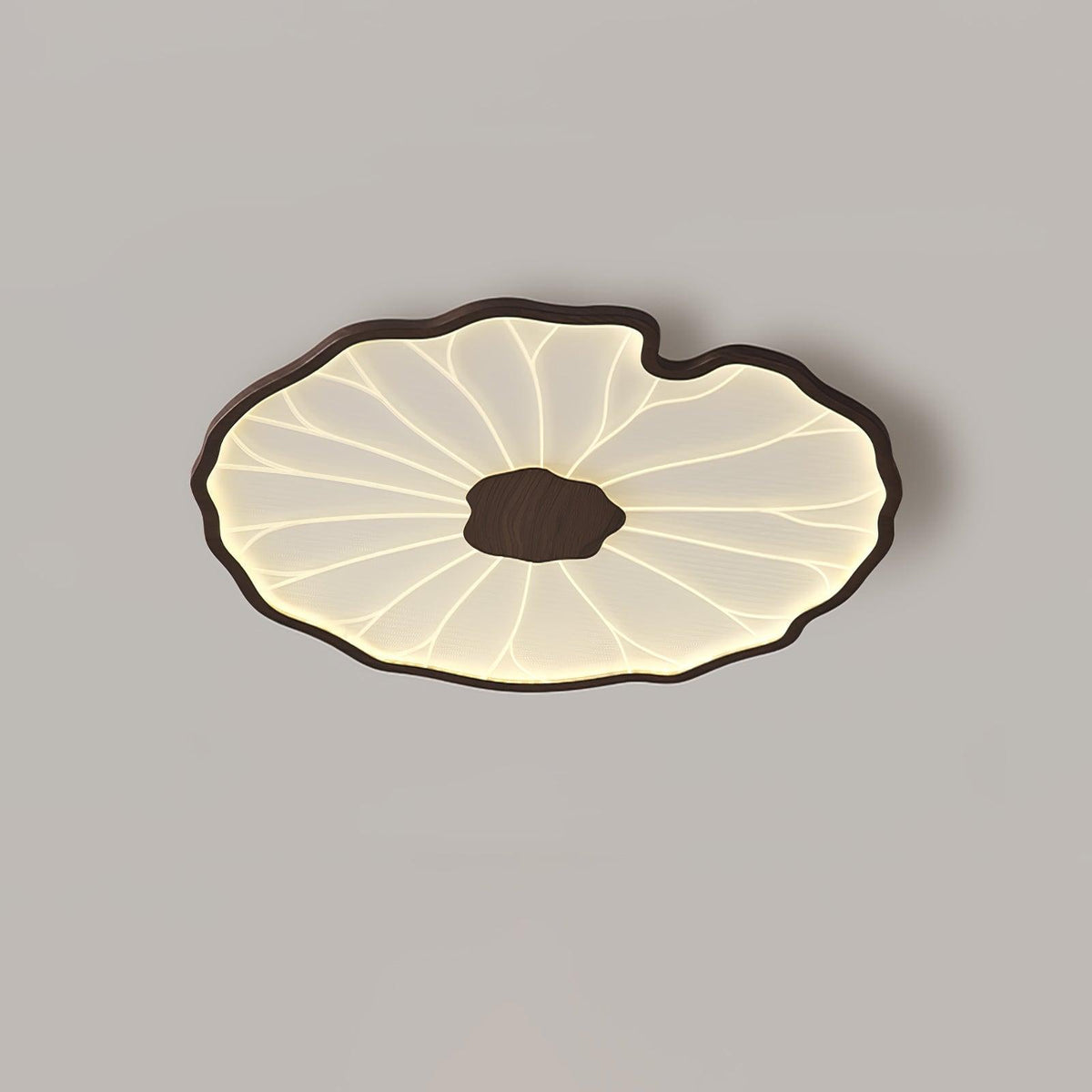 Plafonnier effet grain de bois Waterlily