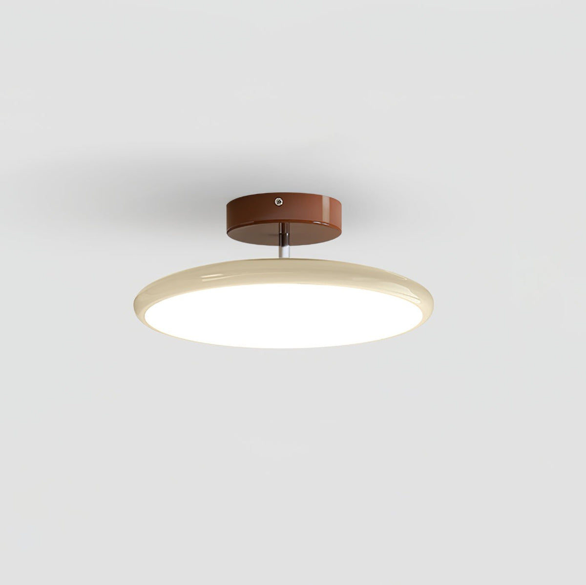 Plafonnier rond en bois orientable