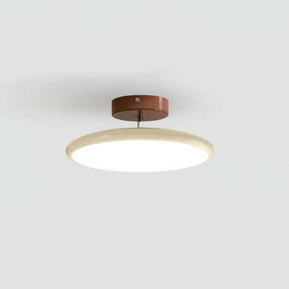 Plafonnier rond en bois orientable