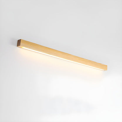 Applique murale linéaire fine en bois