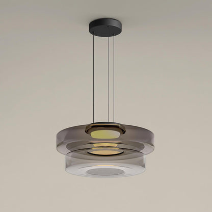 Suspension à disques en verre superposés