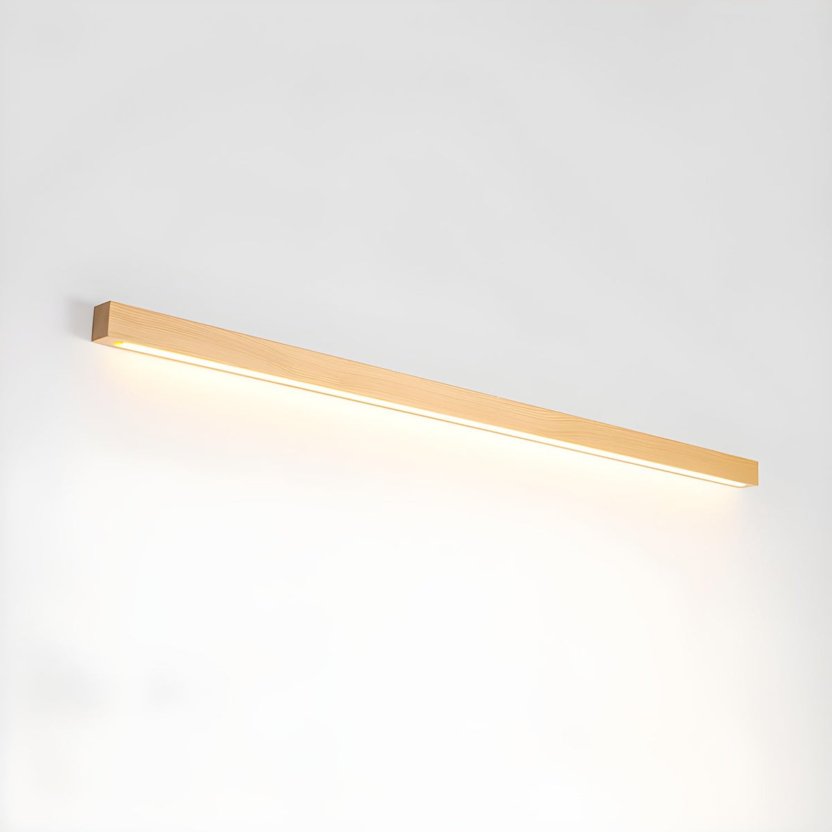 Applique murale linéaire fine en bois