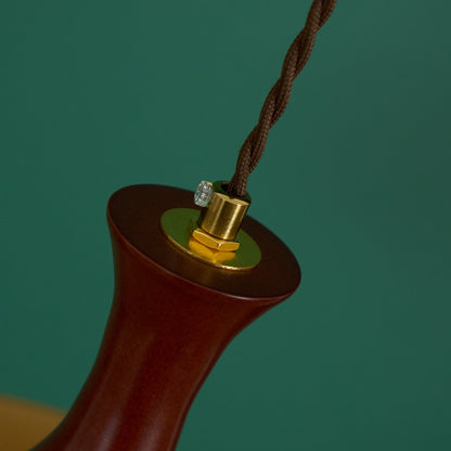 Suspension à brancher en verre ambré