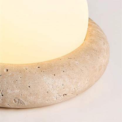Lampe de table Wabi-Sabi en travertin Orlando