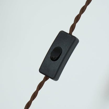 Suspension à brancher en verre ambré