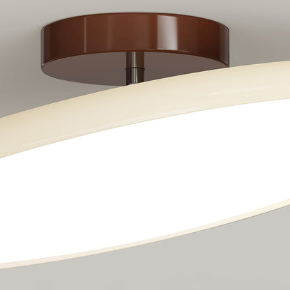 Plafonnier rond en bois orientable