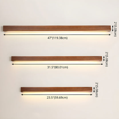 Applique murale linéaire fine en bois