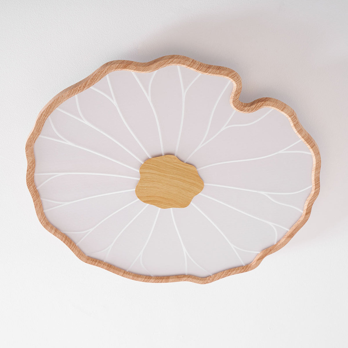 Plafonnier effet grain de bois Waterlily