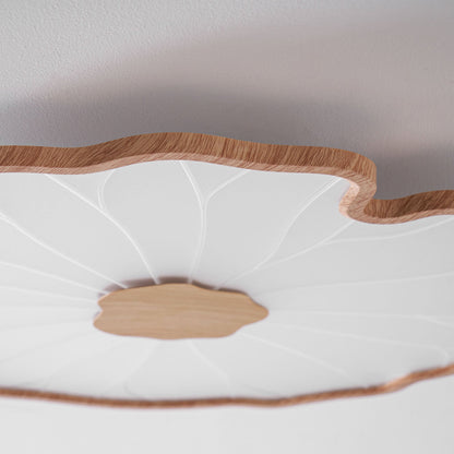 Plafonnier effet grain de bois Waterlily