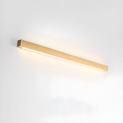Applique murale linéaire fine en bois