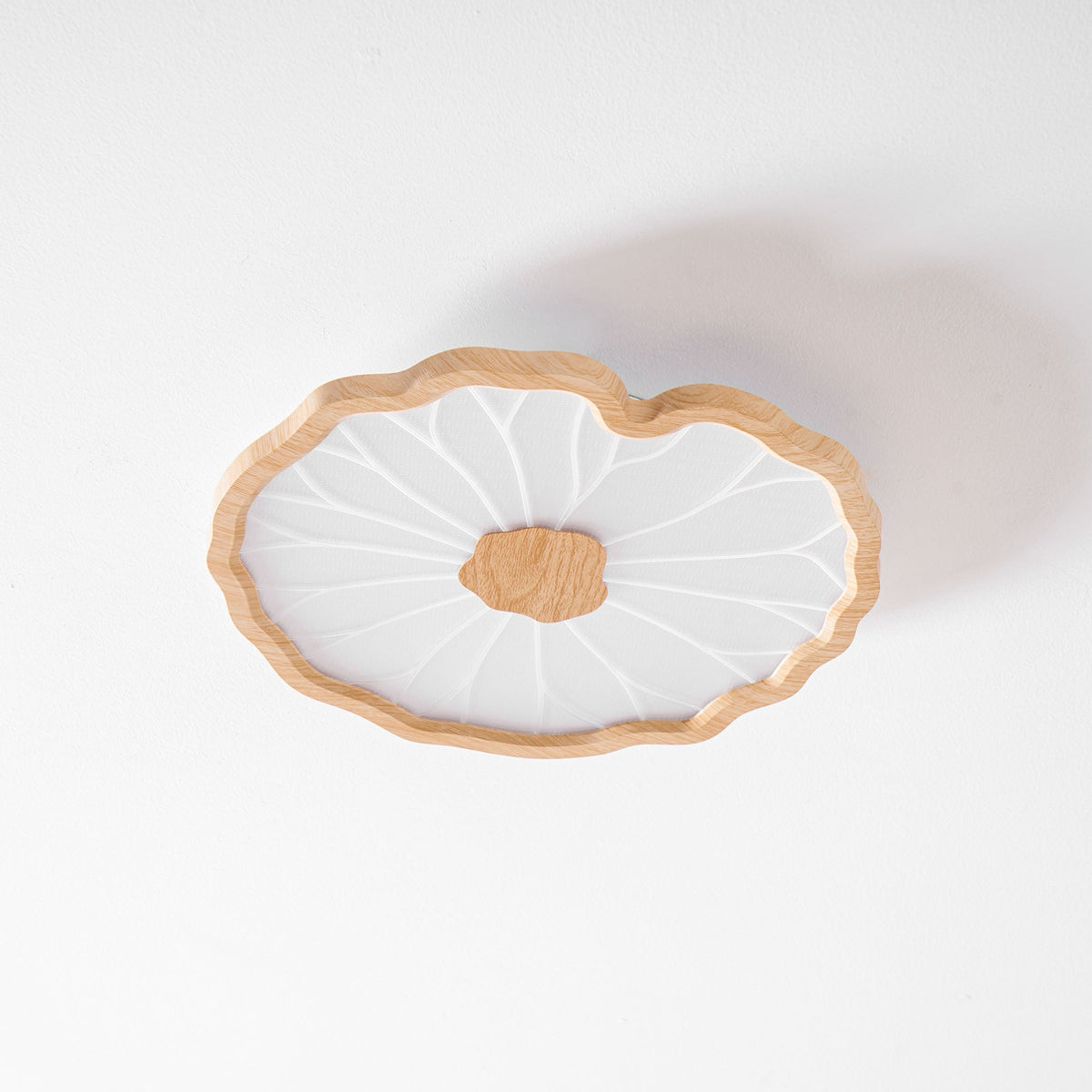 Plafonnier effet grain de bois Waterlily