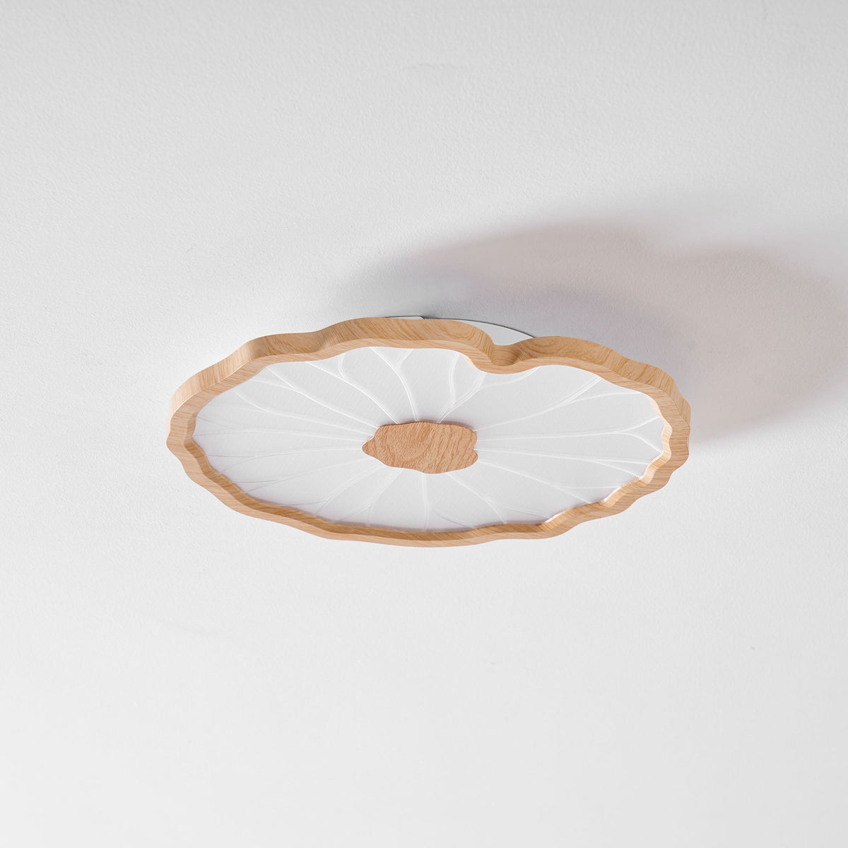 Plafonnier effet grain de bois Waterlily