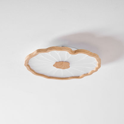 Plafonnier effet grain de bois Waterlily