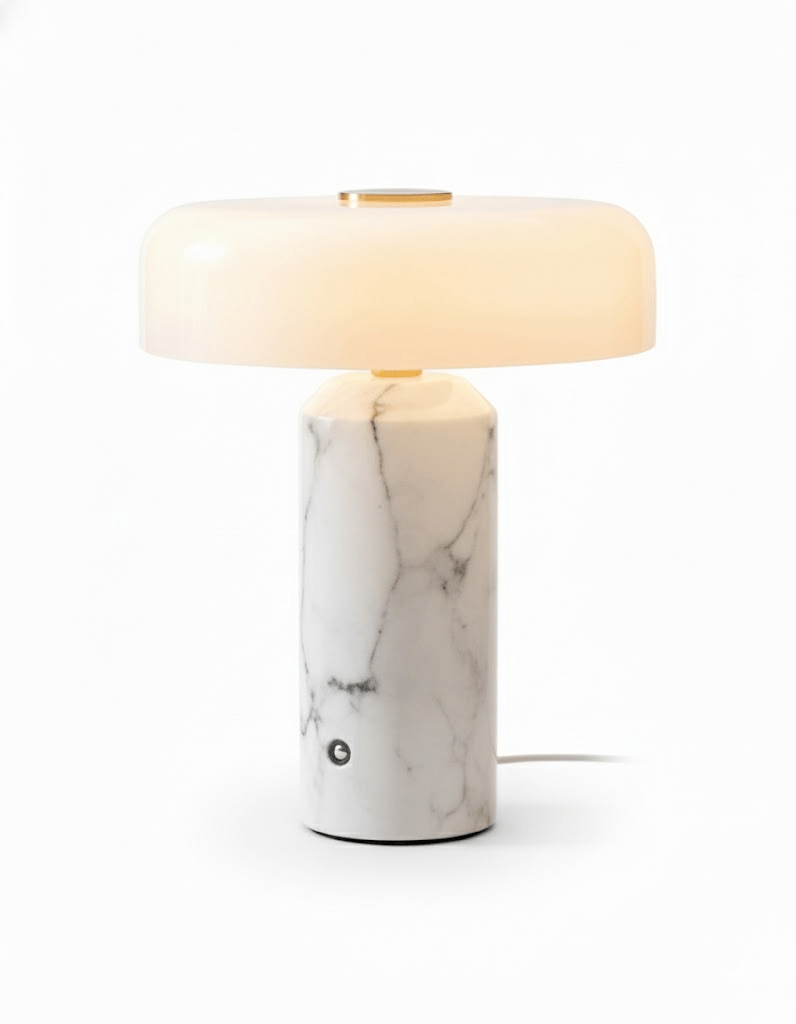 Lampe de table en marbre art déco Vestara