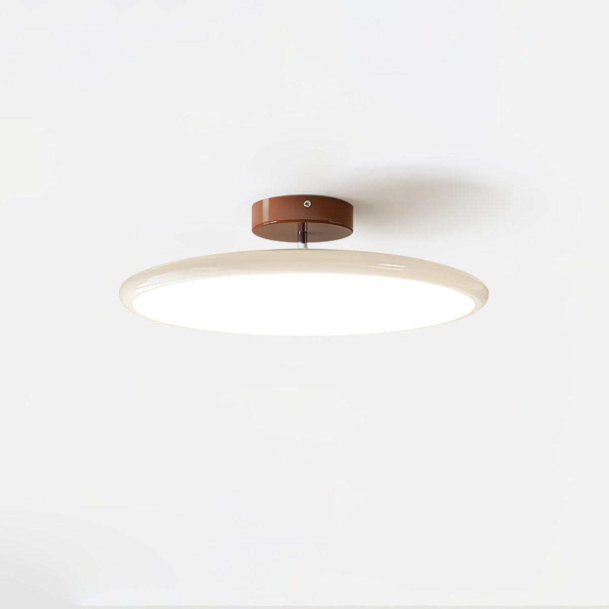 Plafonnier rond en bois orientable