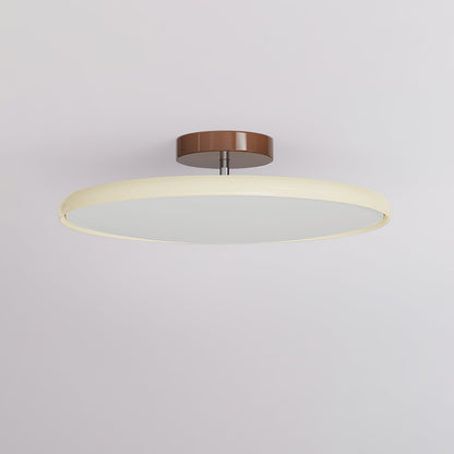 Plafonnier rond en bois orientable
