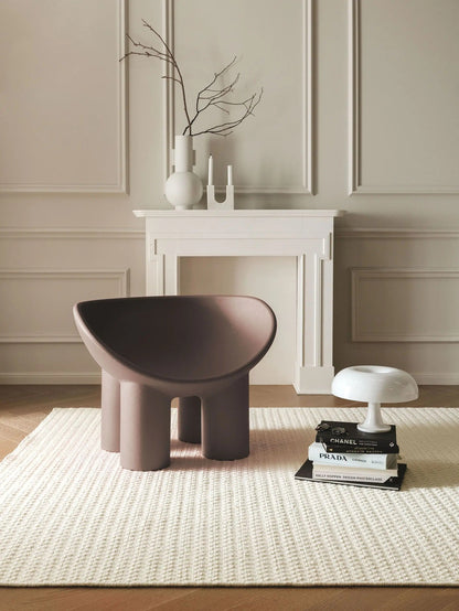 Handwoven wool rug texture