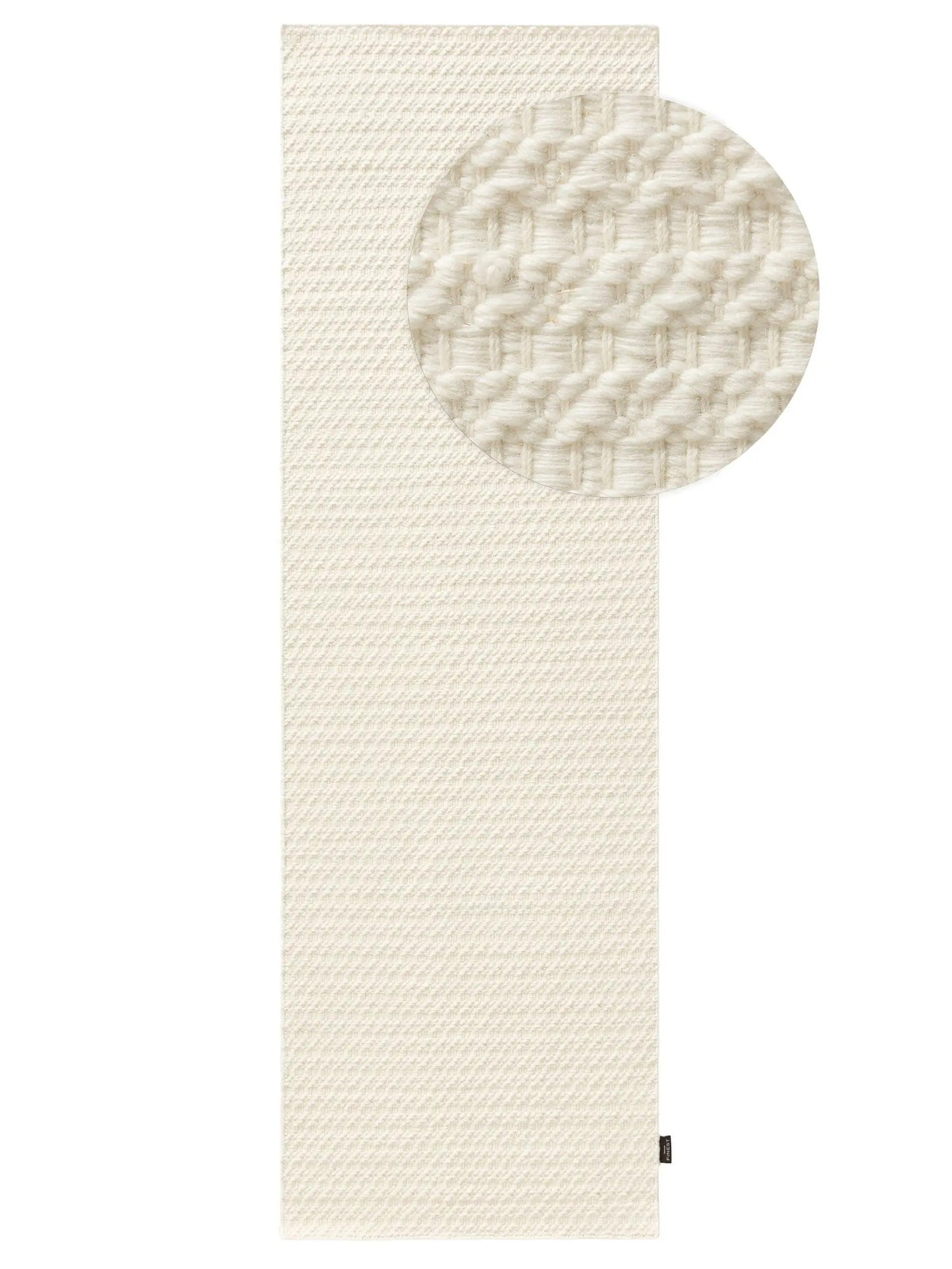 Handwoven wool rug texture