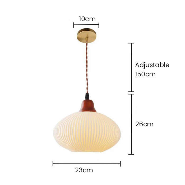 Lumière en céramique blanche faite à la main