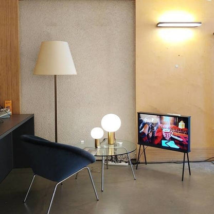 Lampe de table à globe de verre